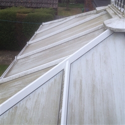 Conservatory roof before cleaning, Woodbridge, Suffolk